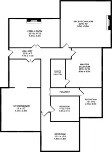 Typical floorplan of a house