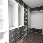 Modern walk-in closet design